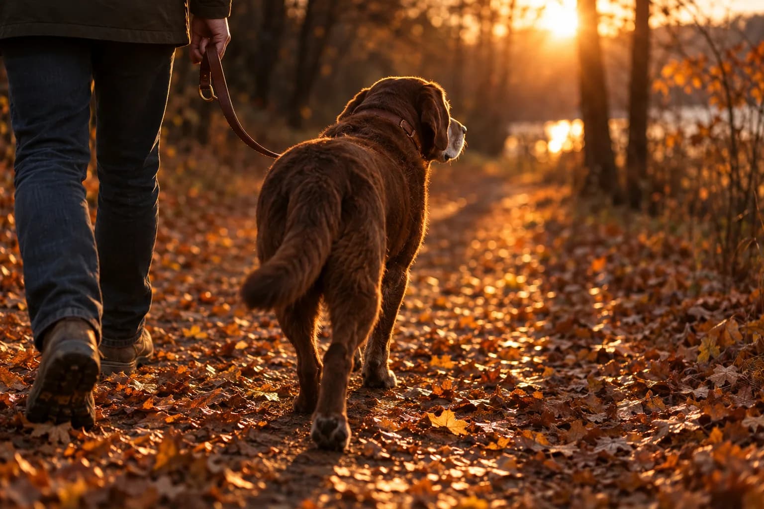 Mobility changes: senior-dog companionship with Lucero on the collar
